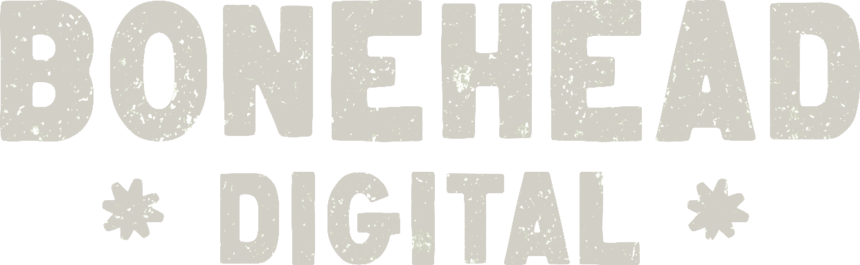 Bonehead Digital Text Logo